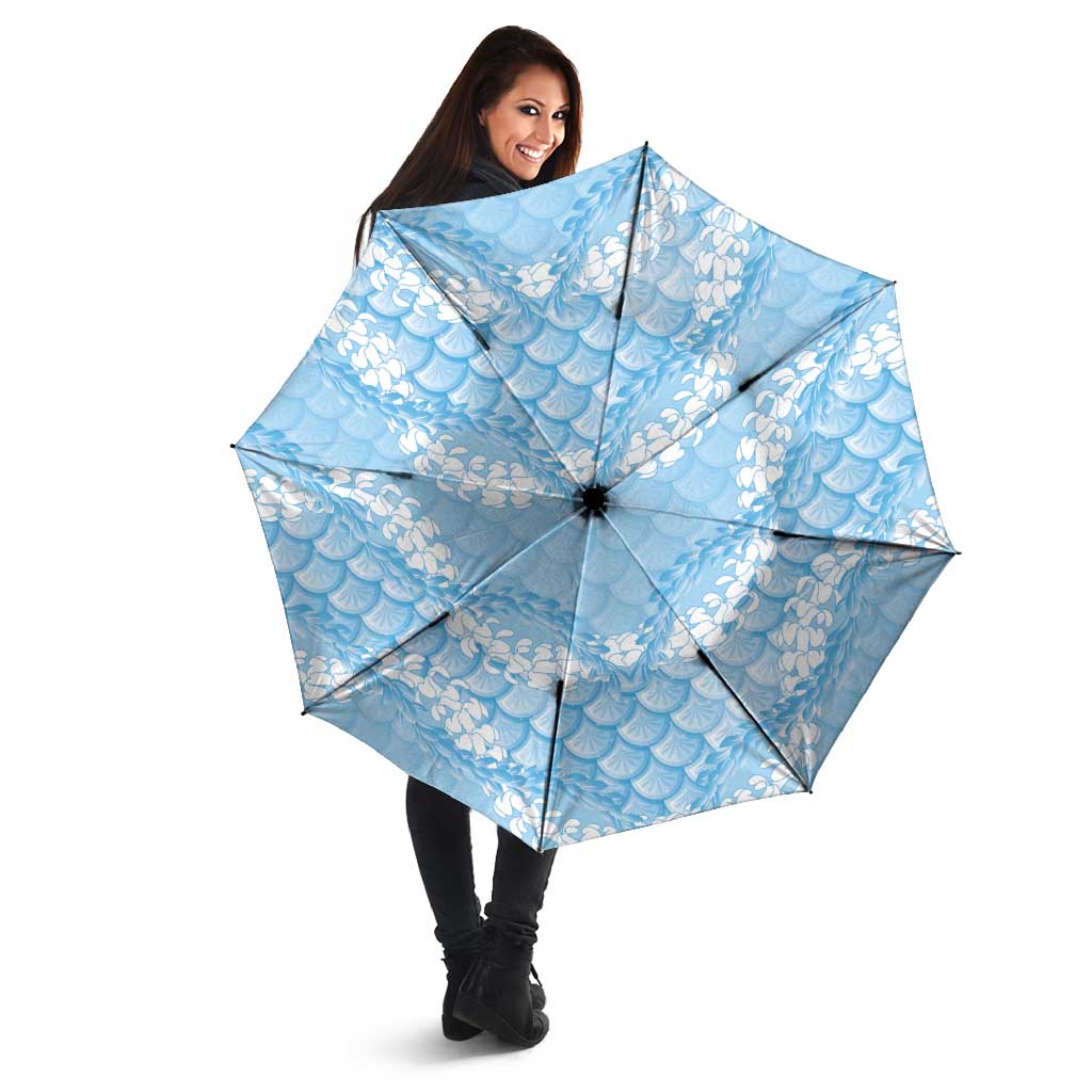 Baby Blue Mermaid Puakenikeni Maile Lei Umbrella LT01 - Polynesian Pride