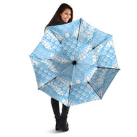 Baby Blue Mermaid Puakenikeni Maile Lei Umbrella LT01 - Polynesian Pride
