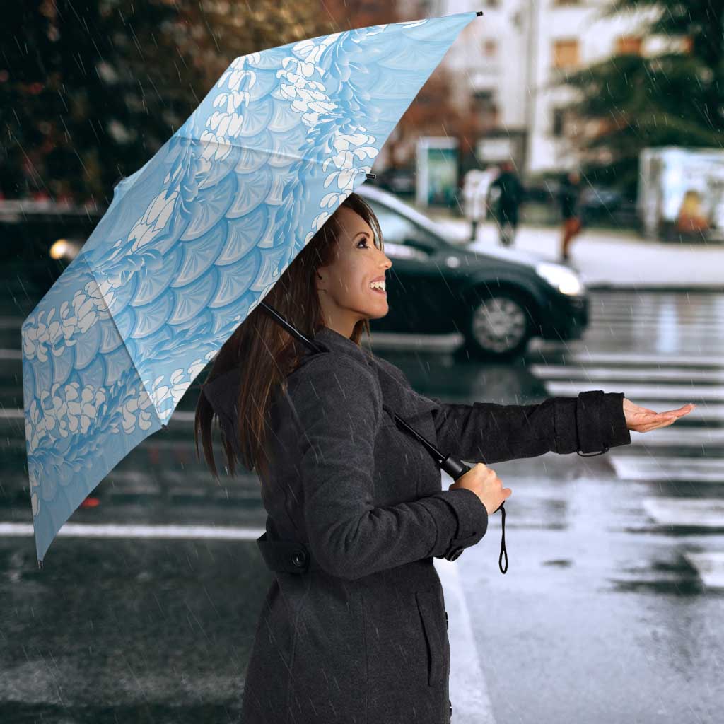 Baby Blue Mermaid Puakenikeni Maile Lei Umbrella LT01 - Polynesian Pride