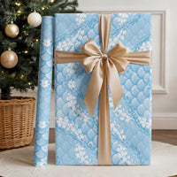 Baby Blue Mermaid Puakenikeni Maile Lei Wrapping Paper LT01 - Polynesian Pride
