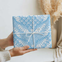 Baby Blue Mermaid Puakenikeni Maile Lei Wrapping Paper LT01 - Polynesian Pride