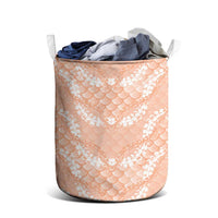 Apricot Mermaid Puakenikeni Maile Lei Laundry Basket LT01 - Polynesian Pride