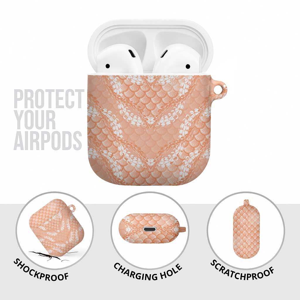 Apricot Mermaid Puakenikeni Maile Lei AirPods Case LT01 - Polynesian Pride