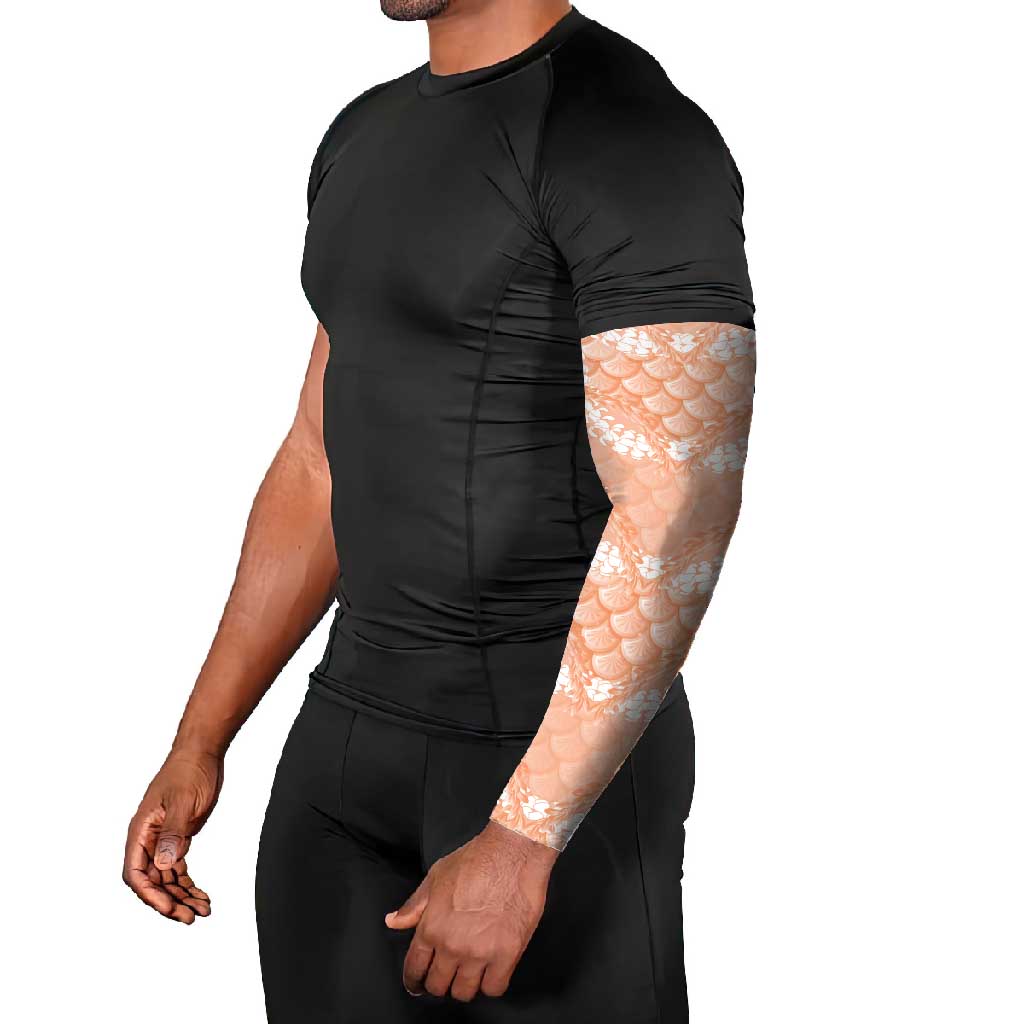 Apricot Mermaid Puakenikeni Maile Lei Arm Sleeves LT01 - Polynesian Pride