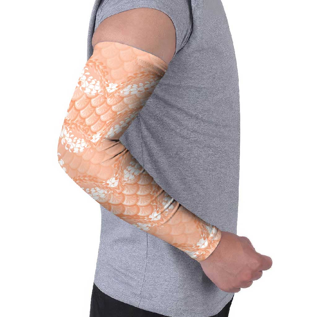 Apricot Mermaid Puakenikeni Maile Lei Arm Sleeves LT01 - Polynesian Pride