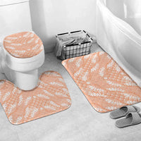 Apricot Mermaid Puakenikeni Maile Lei Bathroom Set LT01 Mat Set Only (3 pcs) One Size Apricot - Polynesian Pride