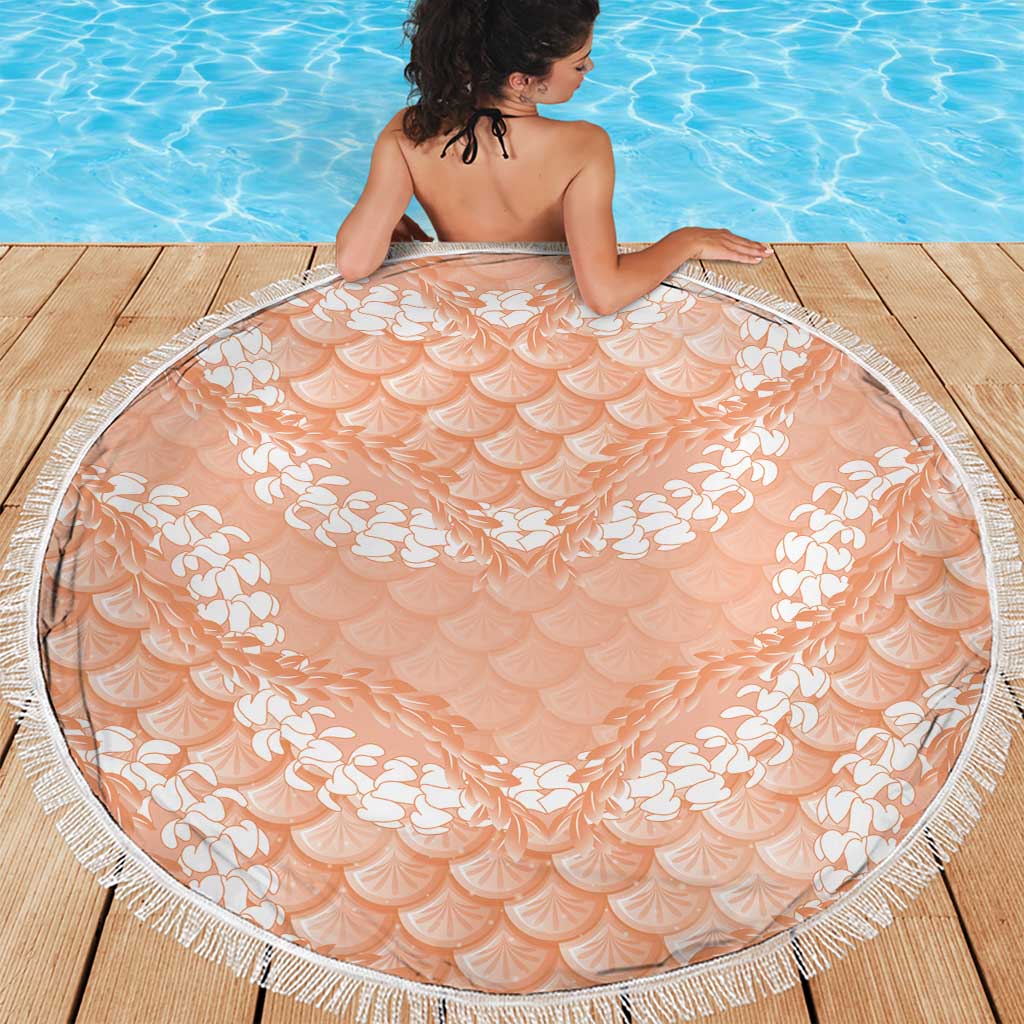 Apricot Mermaid Puakenikeni Maile Lei Beach Blanket LT01 - Polynesian Pride
