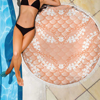 Apricot Mermaid Puakenikeni Maile Lei Beach Blanket LT01 - Polynesian Pride