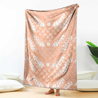 Apricot Mermaid Puakenikeni Maile Lei Blanket LT01 - Polynesian Pride