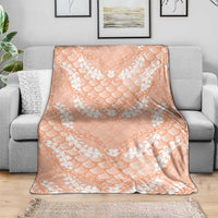 Apricot Mermaid Puakenikeni Maile Lei Blanket LT01 - Polynesian Pride