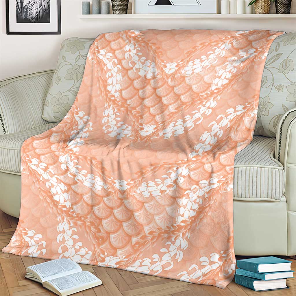 Apricot Mermaid Puakenikeni Maile Lei Blanket LT01 - Polynesian Pride