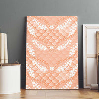 Apricot Mermaid Puakenikeni Maile Lei Canvas Wall Art