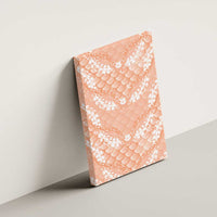 Apricot Mermaid Puakenikeni Maile Lei Canvas Wall Art