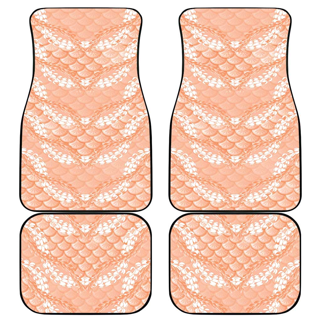 Apricot Mermaid Puakenikeni Maile Lei Car Mats LT01 - Polynesian Pride