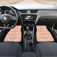 Apricot Mermaid Puakenikeni Maile Lei Car Mats LT01 Set 2pcs - Front Apricot - Polynesian Pride