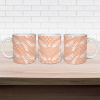 Apricot Mermaid Puakenikeni Maile Lei Ceramic Mug LT01 - Polynesian Pride