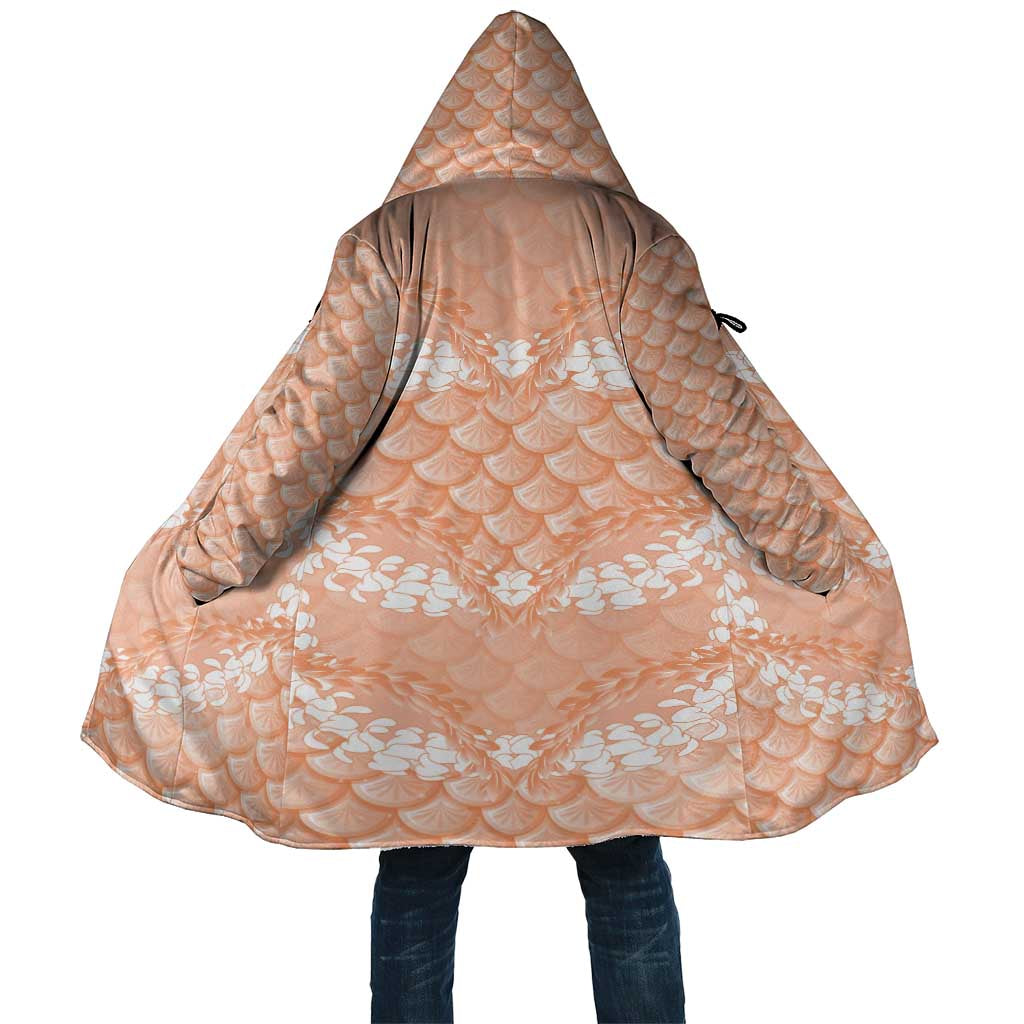 Apricot Mermaid Puakenikeni Maile Lei Cloak LT01 Unisex Apricot - Polynesian Pride