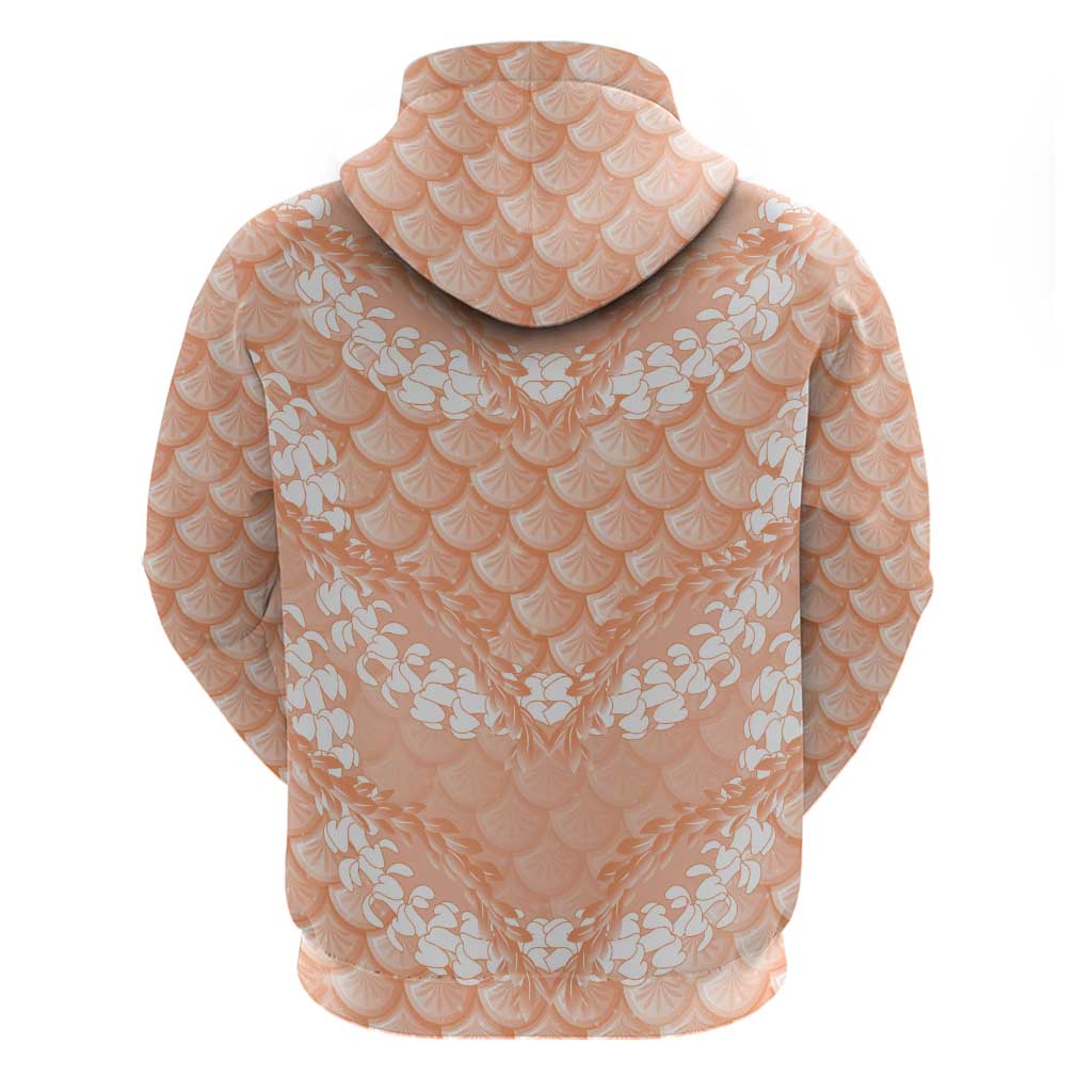 Apricot Mermaid Puakenikeni Maile Lei Hoodie LT01 - Polynesian Pride