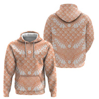 Apricot Mermaid Puakenikeni Maile Lei Hoodie LT01 - Polynesian Pride