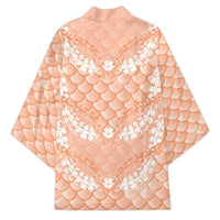 Apricot Mermaid Puakenikeni Maile Lei Kimono LT01 - Polynesian Pride