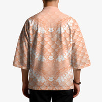 Apricot Mermaid Puakenikeni Maile Lei Kimono LT01 - Polynesian Pride
