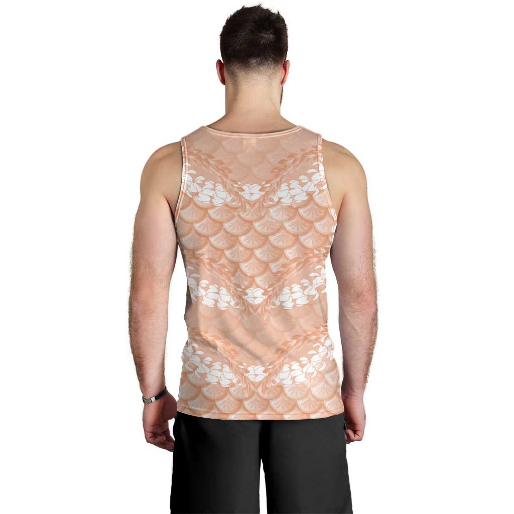 Apricot Mermaid Puakenikeni Maile Lei Men Tank Top LT01 - Polynesian Pride