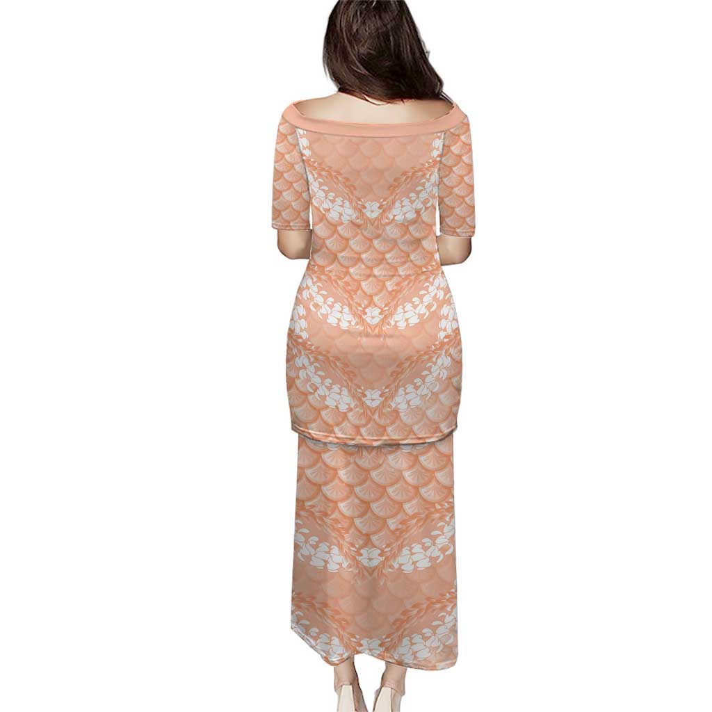 Apricot Mermaid Puakenikeni Maile Lei Puletasi LT01 - Polynesian Pride