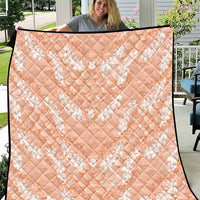 Apricot Mermaid Puakenikeni Maile Lei Quilt LT01 Apricot - Polynesian Pride