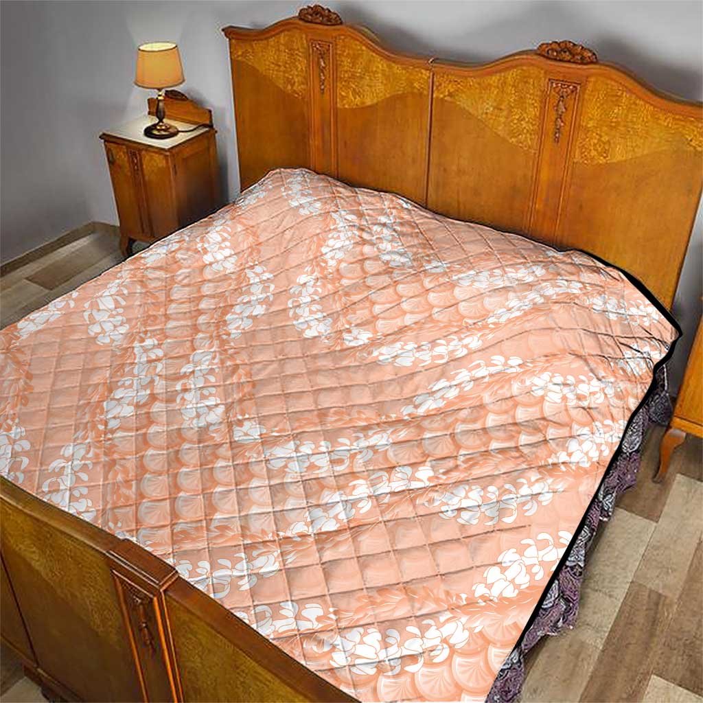 Apricot Mermaid Puakenikeni Maile Lei Quilt LT01 - Polynesian Pride