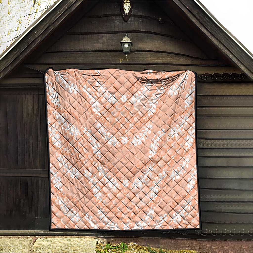 Apricot Mermaid Puakenikeni Maile Lei Quilt LT01 - Polynesian Pride