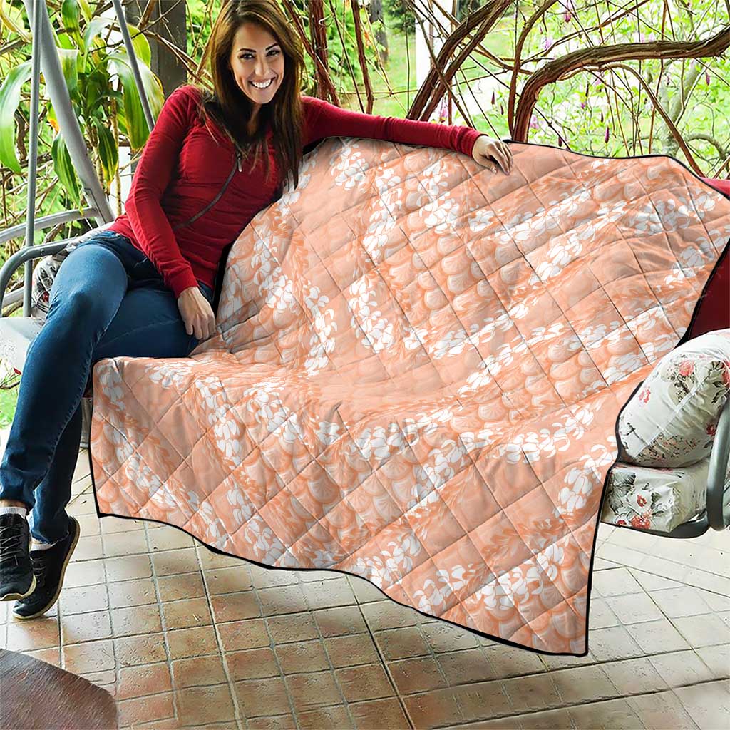 Apricot Mermaid Puakenikeni Maile Lei Quilt LT01 - Polynesian Pride