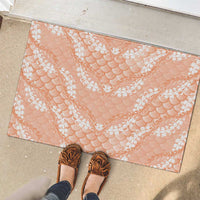 Apricot Mermaid Puakenikeni Maile Lei Rubber Doormat LT01 - Polynesian Pride