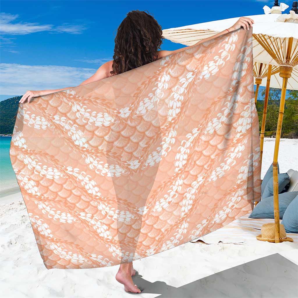 Apricot Mermaid Puakenikeni Maile Lei Sarong