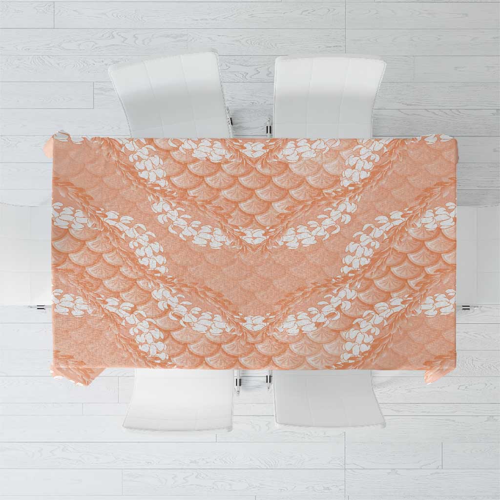 Apricot Mermaid Puakenikeni Maile Lei Tablecloth LT01 Apricot - Polynesian Pride