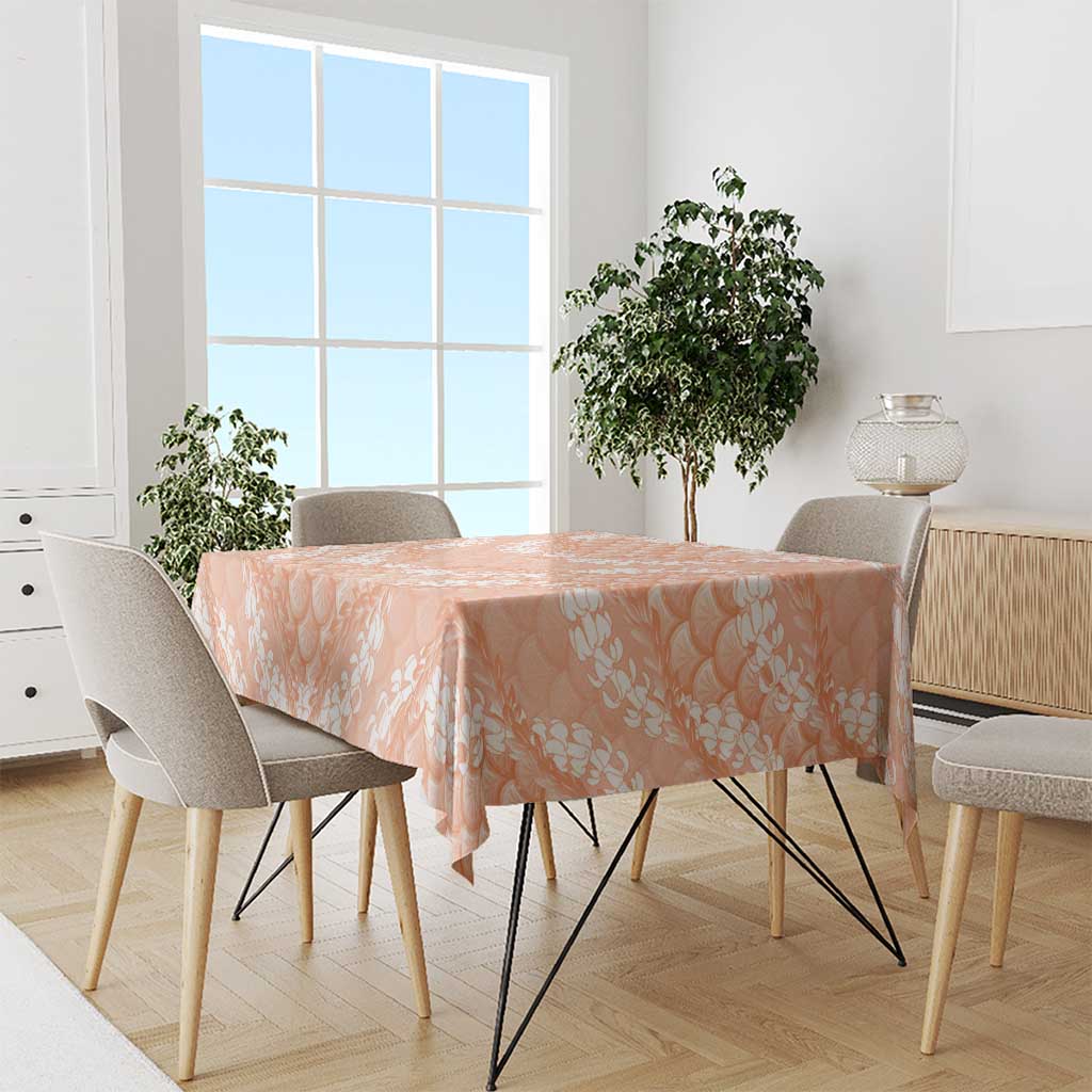 Apricot Mermaid Puakenikeni Maile Lei Tablecloth LT01 - Polynesian Pride