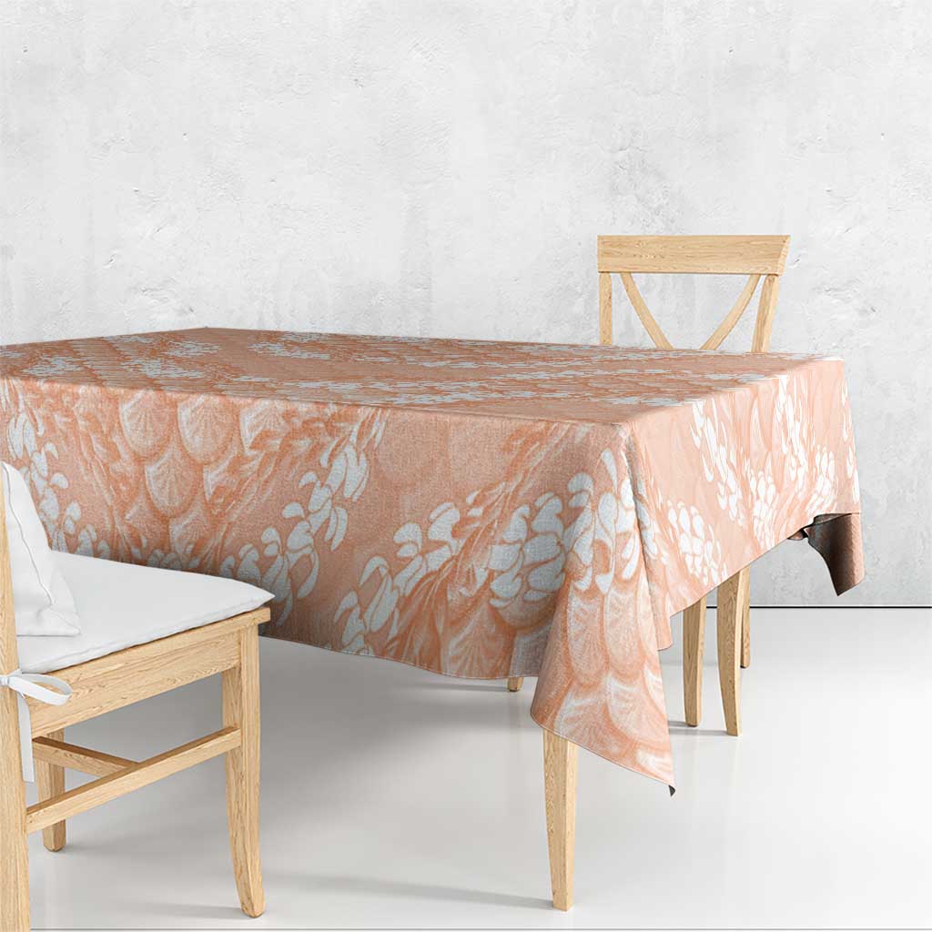 Apricot Mermaid Puakenikeni Maile Lei Tablecloth LT01 - Polynesian Pride