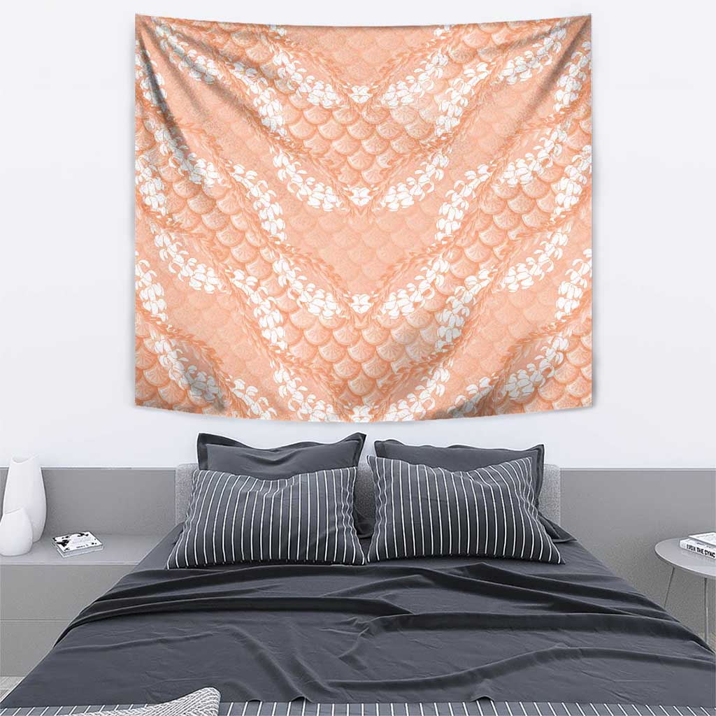 Apricot Mermaid Puakenikeni Maile Lei Tapestry LT01 - Polynesian Pride