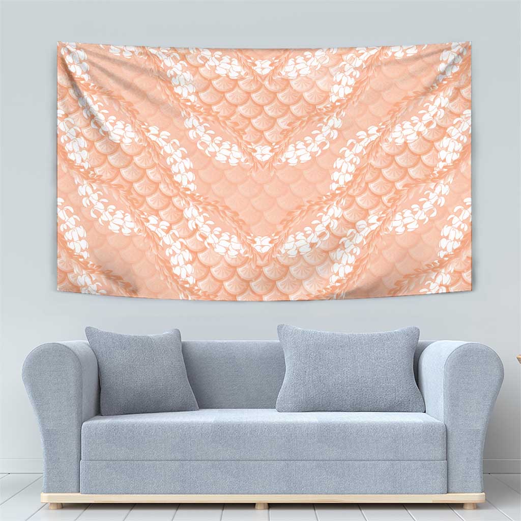 Apricot Mermaid Puakenikeni Maile Lei Tapestry LT01 - Polynesian Pride