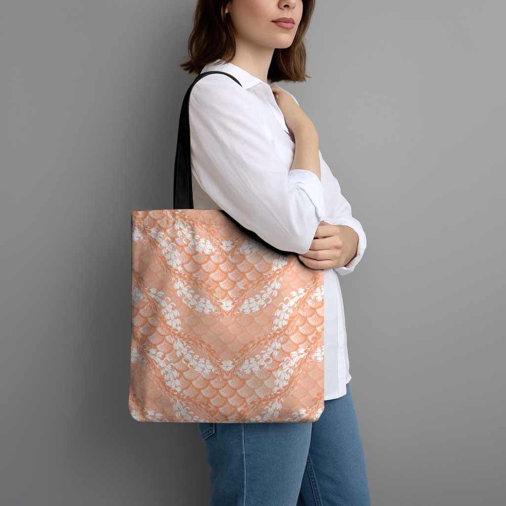 Apricot Mermaid Puakenikeni Maile Lei Tote Bag LT01 - Polynesian Pride