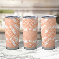 Apricot Mermaid Puakenikeni Maile Lei Tumbler Cup LT01 - Polynesian Pride