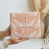 Apricot Mermaid Puakenikeni Maile Lei Wrapping Paper LT01 - Polynesian Pride