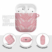Soft Pink Mermaid Puakenikeni Maile Lei AirPods Case LT01 - Polynesian Pride
