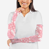 Soft Pink Mermaid Puakenikeni Maile Lei Arm Sleeves LT01 - Polynesian Pride