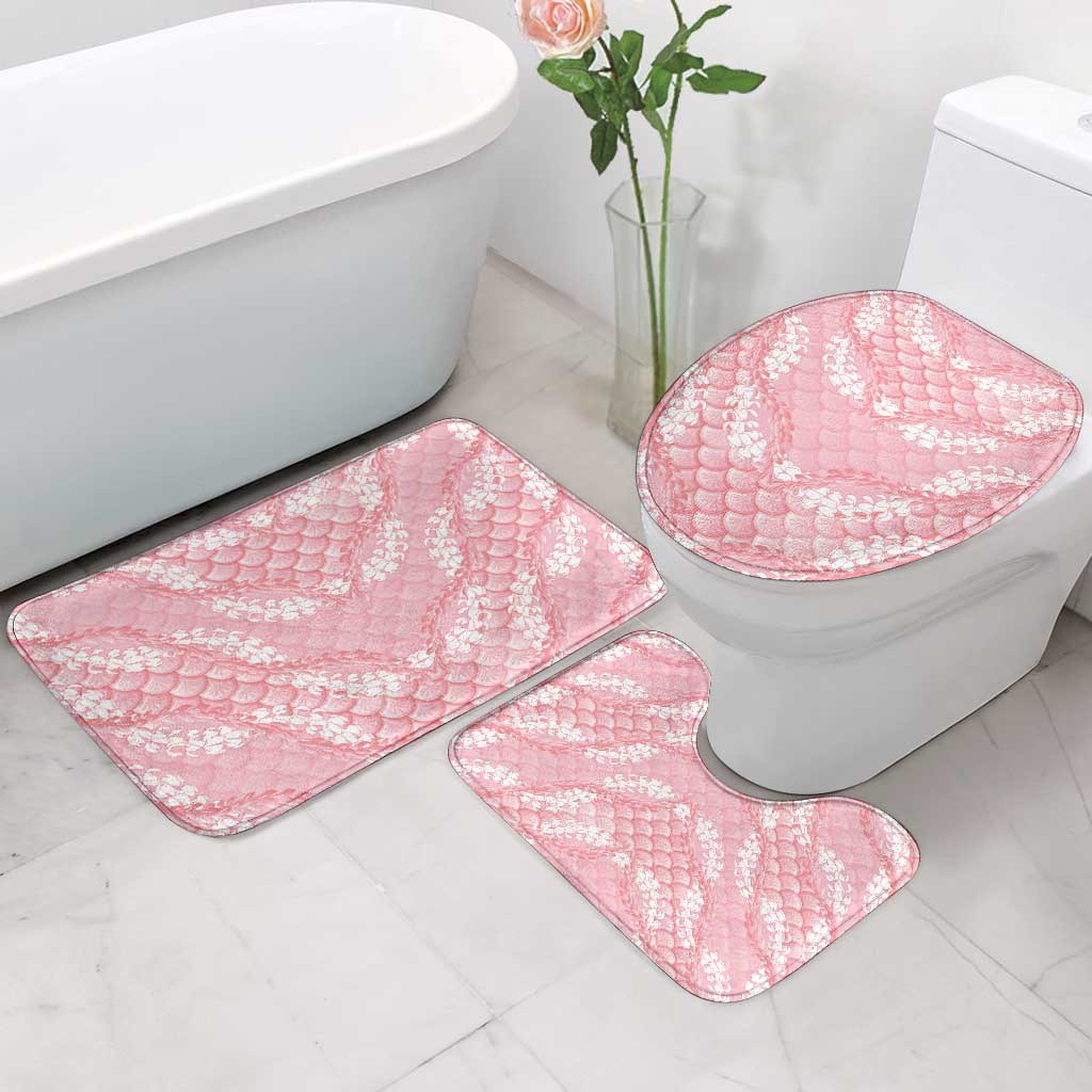 Soft Pink Mermaid Puakenikeni Maile Lei Bathroom Set