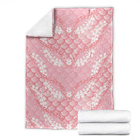Soft Pink Mermaid Puakenikeni Maile Lei Blanket LT01 - Polynesian Pride