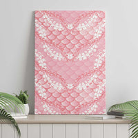 Soft Pink Mermaid Puakenikeni Maile Lei Canvas Wall Art