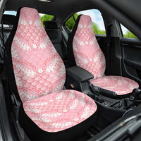 Soft Pink Mermaid Puakenikeni Maile Lei Car Seat Cover LT01 One Size Pink - Polynesian Pride