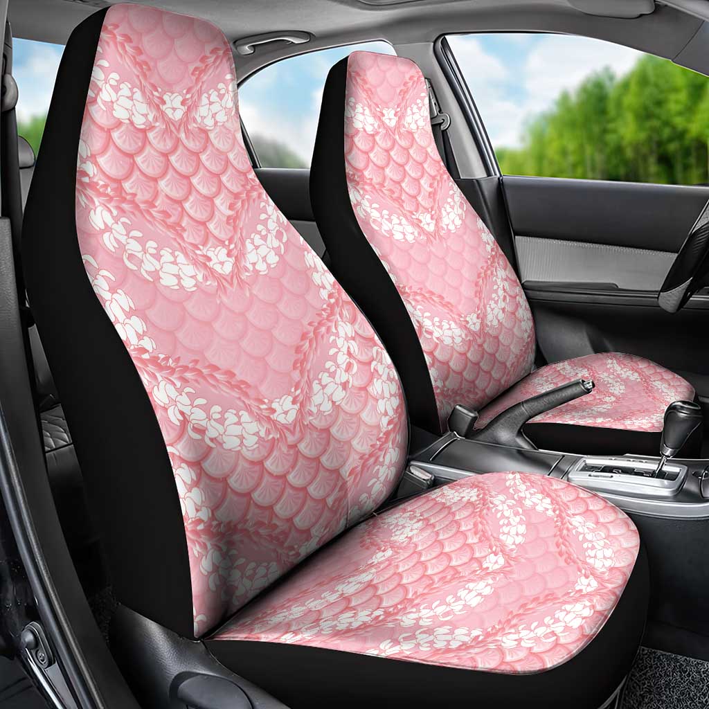 Soft Pink Mermaid Puakenikeni Maile Lei Car Seat Cover LT01 - Polynesian Pride