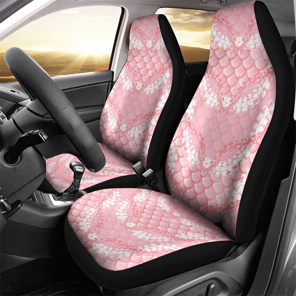 Soft Pink Mermaid Puakenikeni Maile Lei Car Seat Cover LT01 - Polynesian Pride