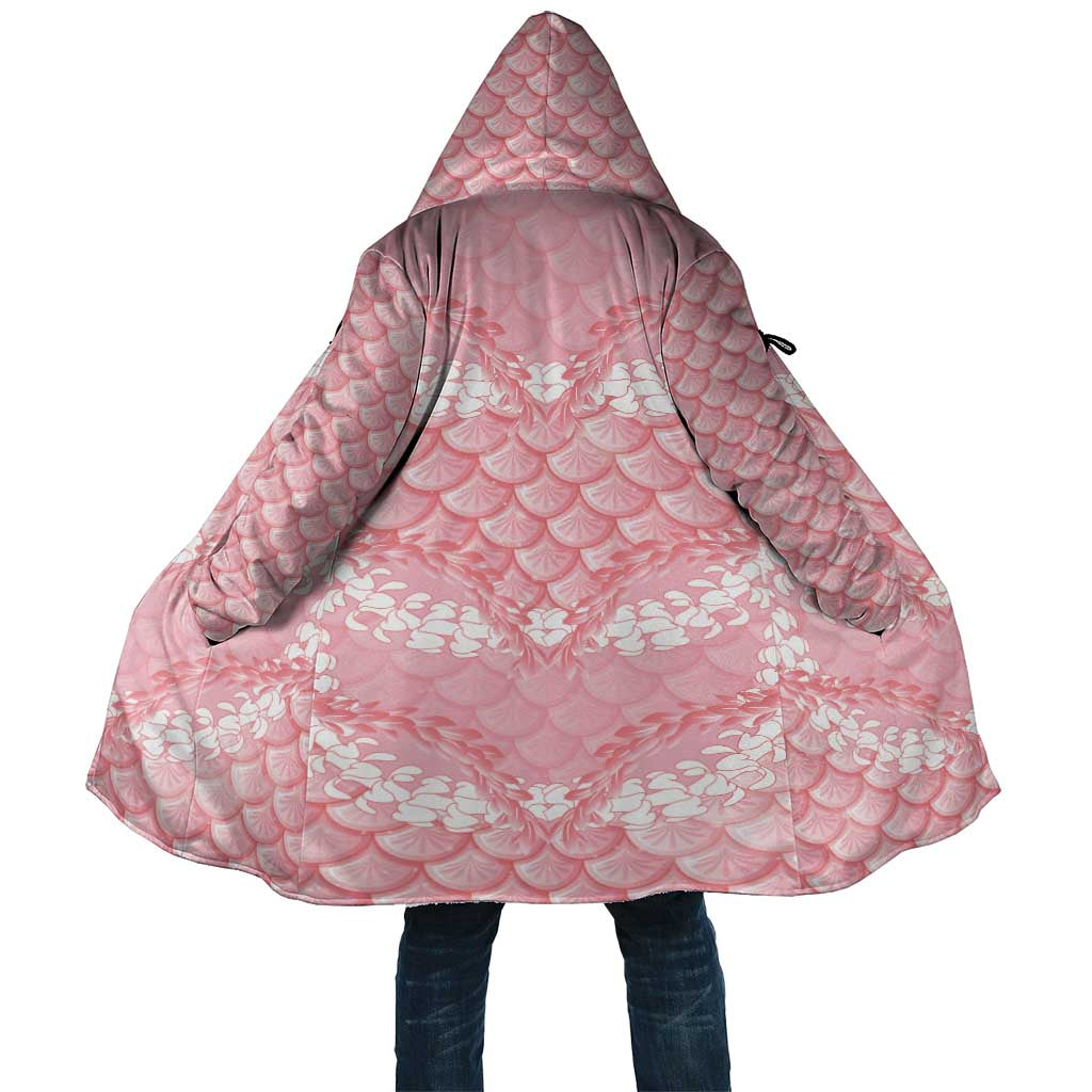 Soft Pink Mermaid Puakenikeni Maile Lei Cloak LT01 Unisex Pink - Polynesian Pride